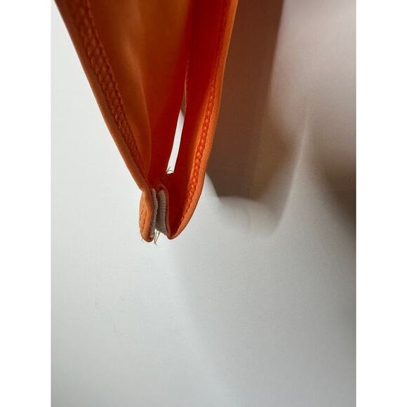 Size XS Cutout Stretch Bodysuit Bright Orange Date Night Party Boho Vacation - Picture 5 of 10